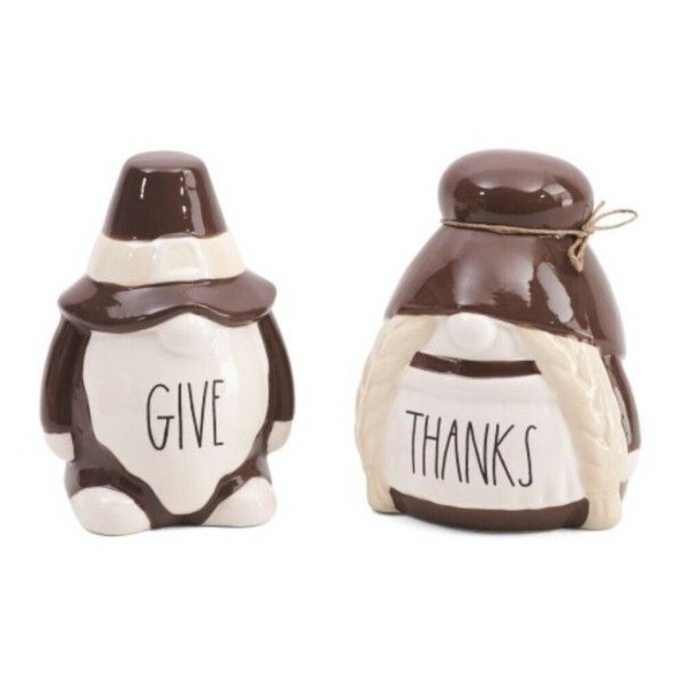 Rae Dunn "Give Thanks" Gnomes Figures Thanksgiving